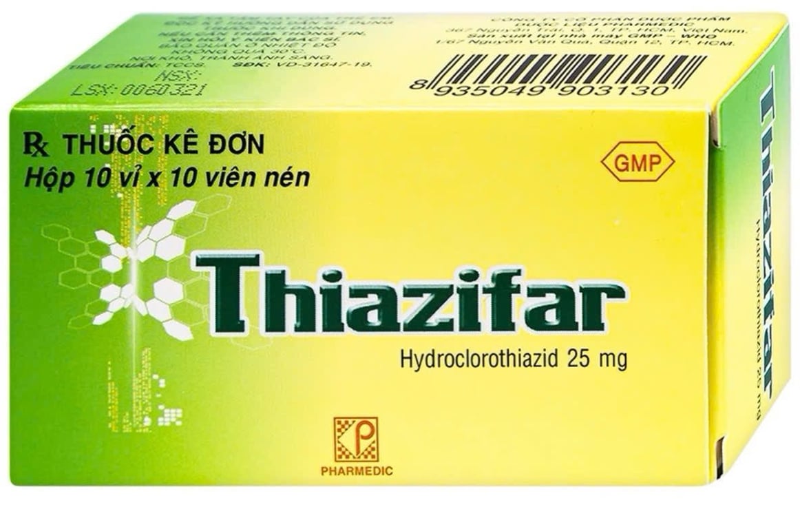 Thiazifar 25mg hydroclothiazid pharmedic