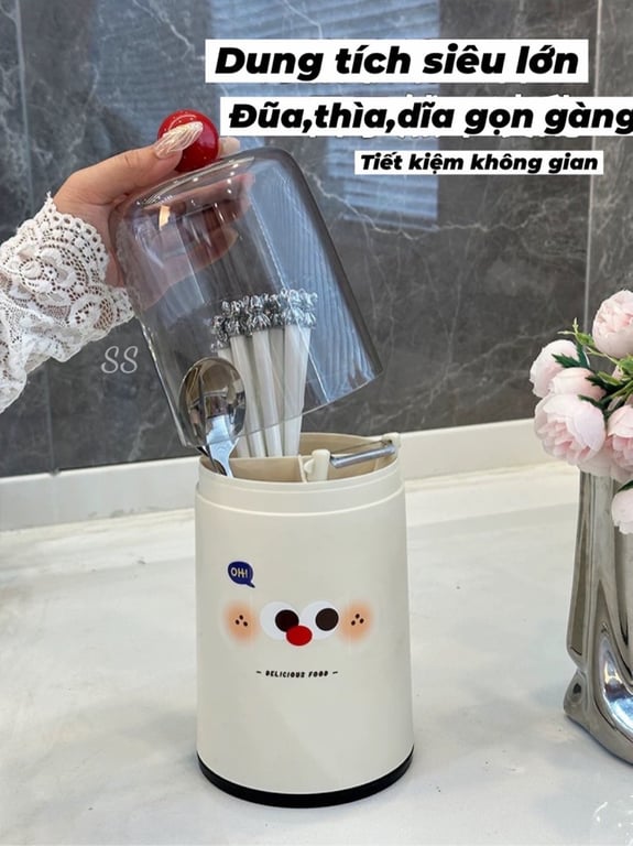 Ống Đựng Đũa Có Núm Cầm Tay