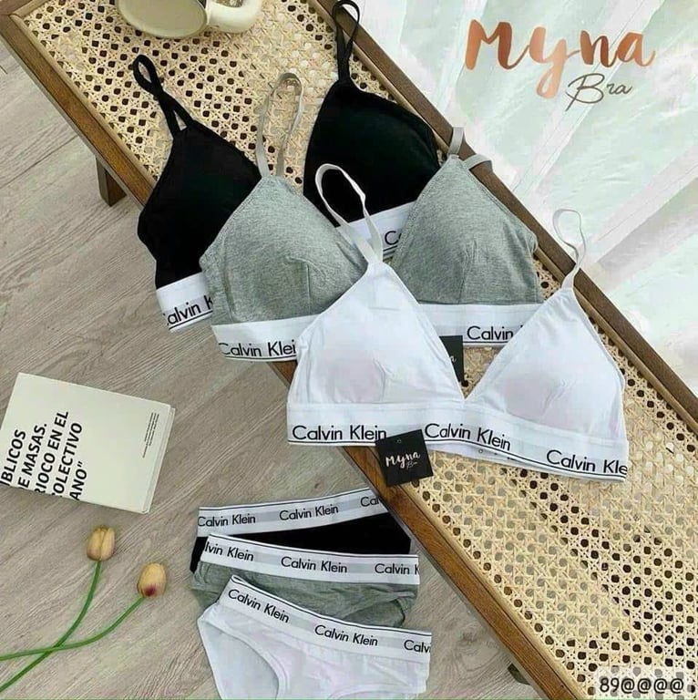 MCC22 Bộ Đồ Lót Cotton Viền Chữ C.K Sexy Nâng Ngực