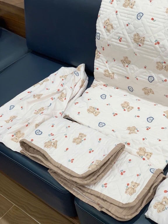 Bộ chăn ga gối đũi cotton OEKO, size 180x200cm