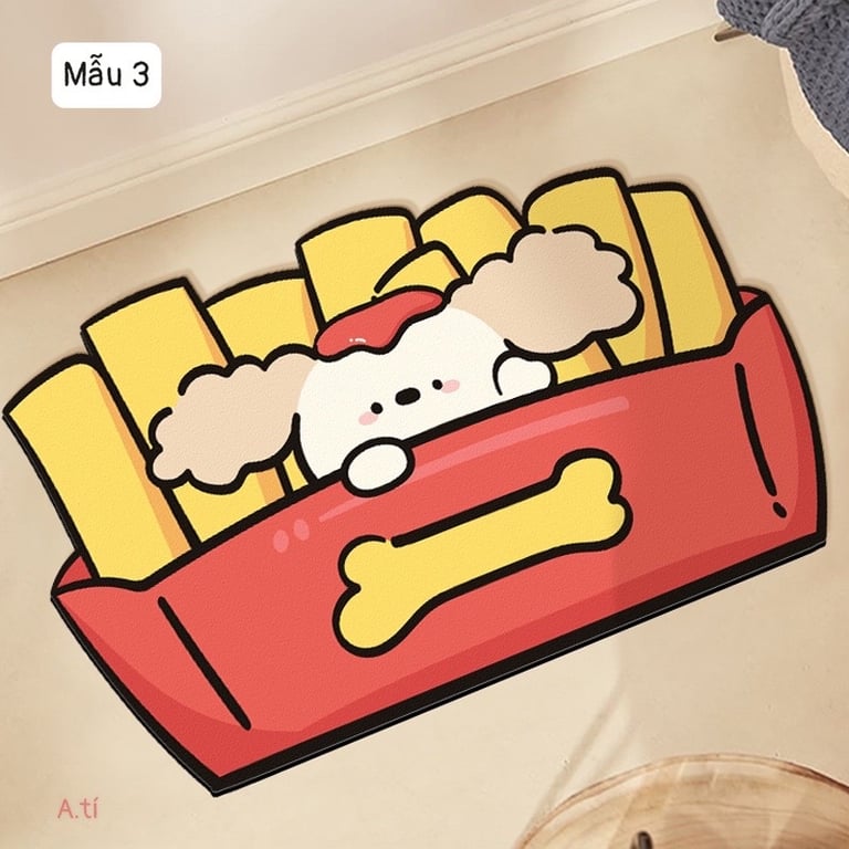 Thảm Lau Chân Silicon Hoạ Tiết Cute