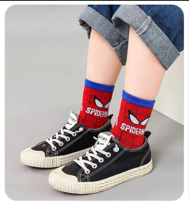 Lố 10 đôi Tất Siêu Nhân Người Nhện Cổ Cao Bé Trai 1- 12 tuổi