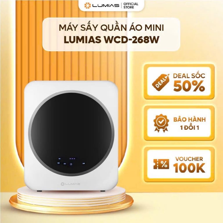 Máy sấy quần áo Lumias WCD-268W