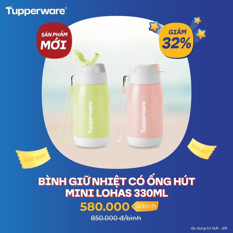 Bình giữ nhiệt mini lohas 330ml tupp