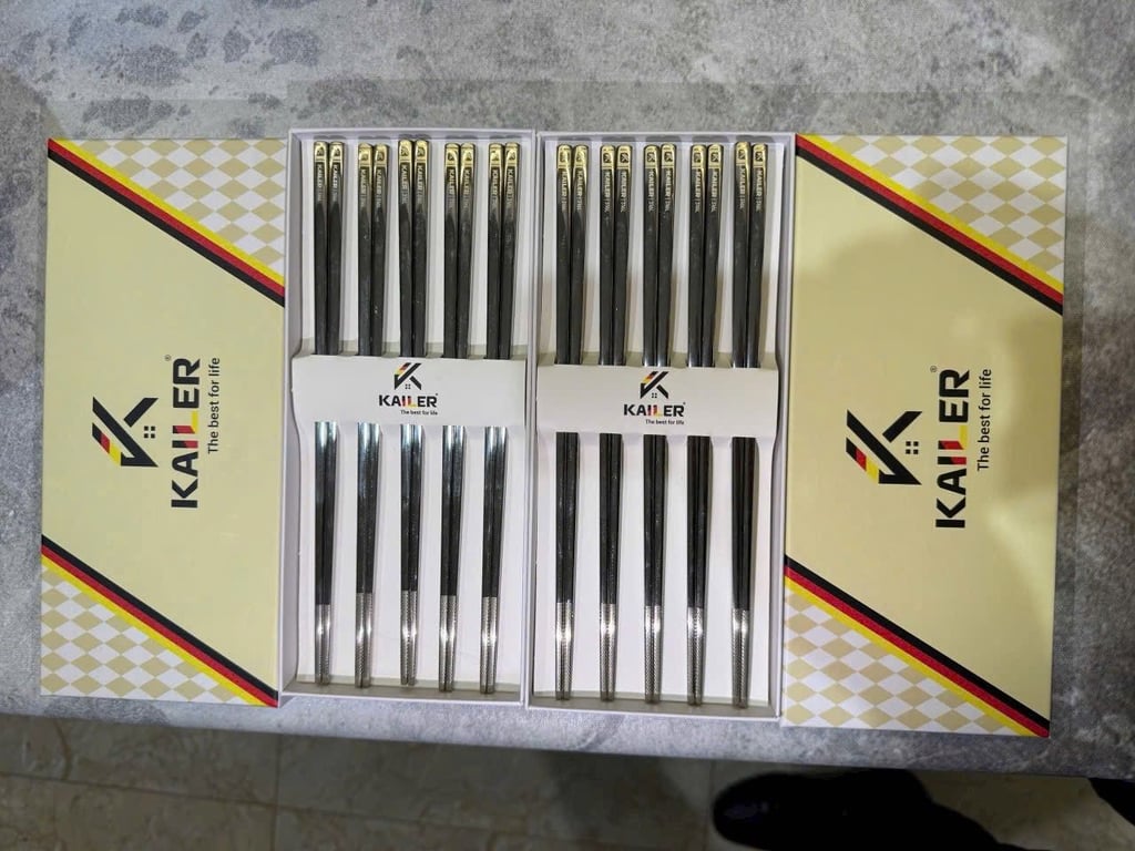 SET 10 ĐÔI ĐŨA ĐẶC RUỘT INOX 316 CAO CẤP