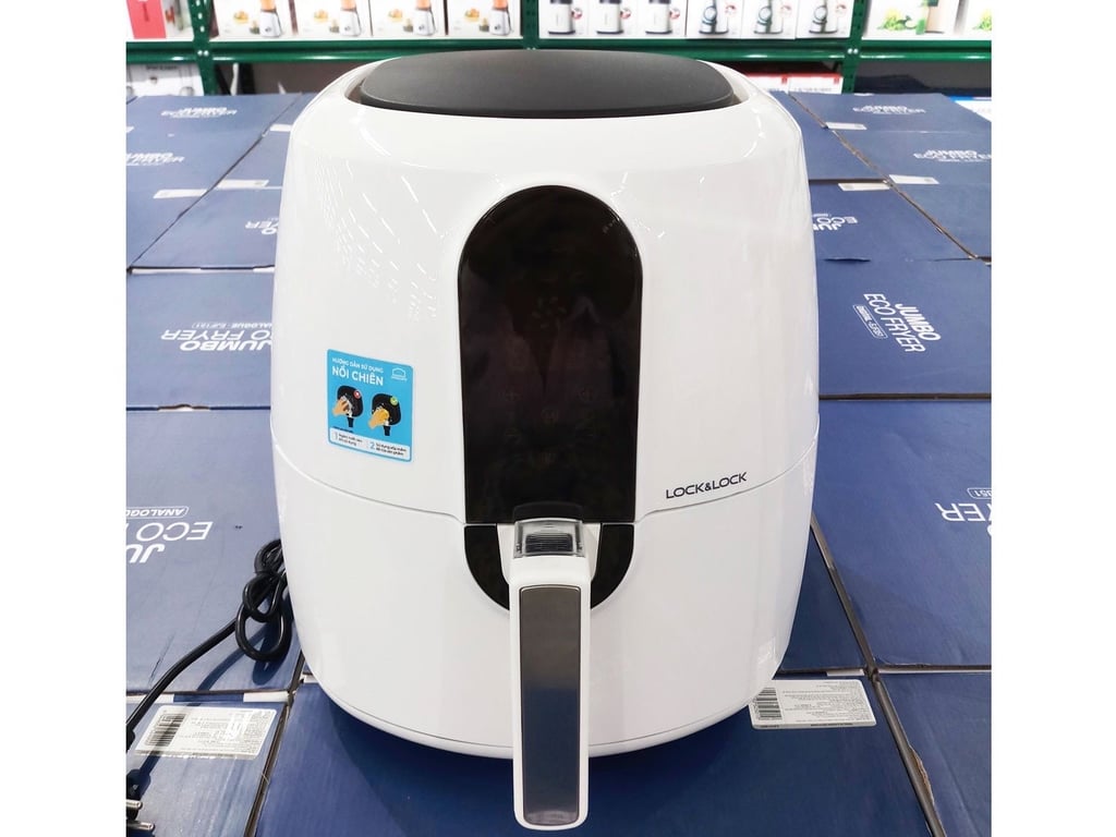 NỒI CHIÊN KHÔNG DẦU LOCK&LOCK GIGITAL 5.2L EJF351WHT
