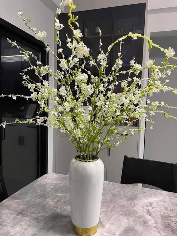 Set 3 cành Tuyết mai lụa 1.1m