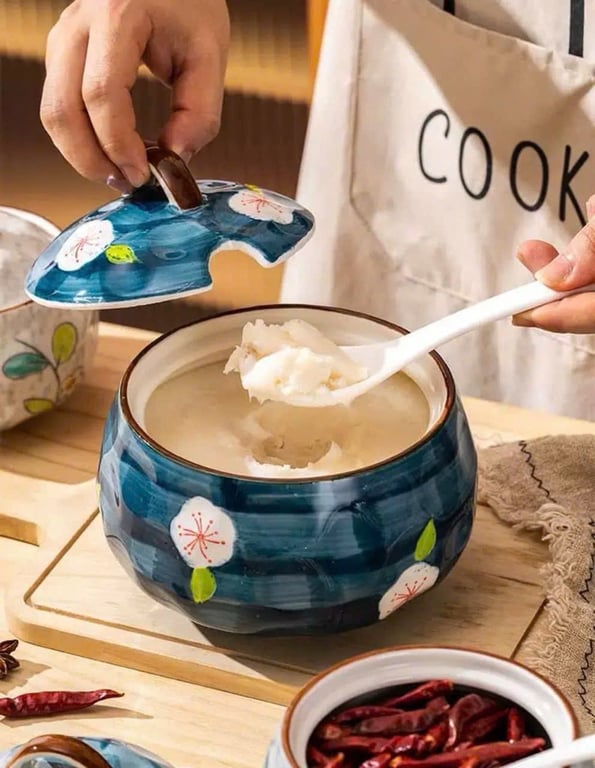 Liễn đựng mỡ, đựng gia vị 400ml/650ml/1250ml