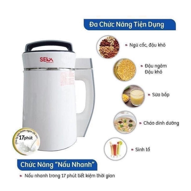 MÁY LÀM SỮA HẠT SEKA LM-D28 1.8L -