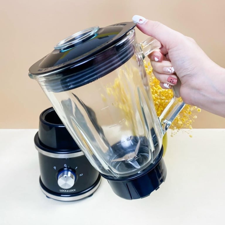 MÁY XAY SINH TỐ bằng thuỷ tinh HIGHT SPEED BLENDER 1.5L EJM376BLK LOCK&LOCK