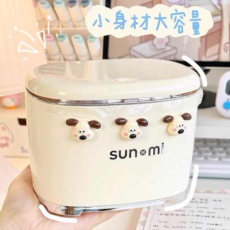 THÙNG RÁC MINI ĐỂ BÀN KÈM PHỤ KIỆN 🐶  cute