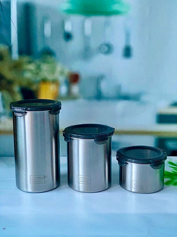 NC06 - Set 3 hộp Inox 304 đựng thực phẩm (500ml+900ml+1400ml)