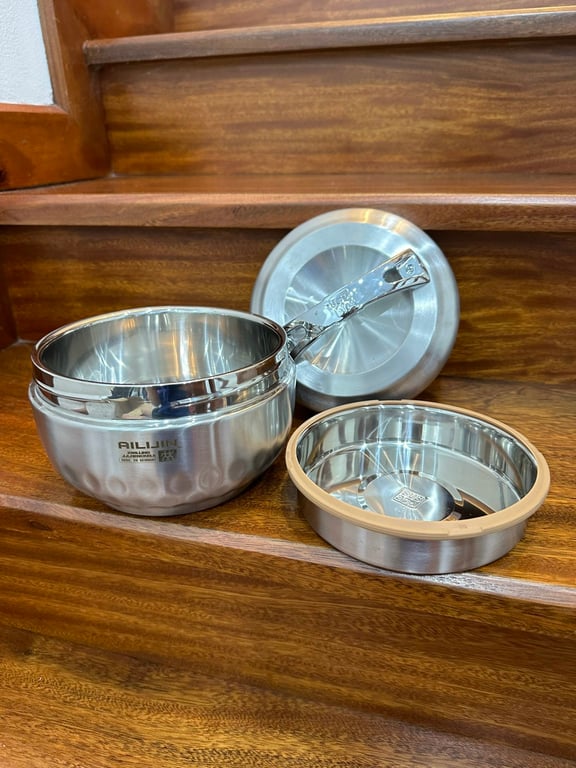Cặp lồng đựng cơm inox 2 ngăn hàng đức