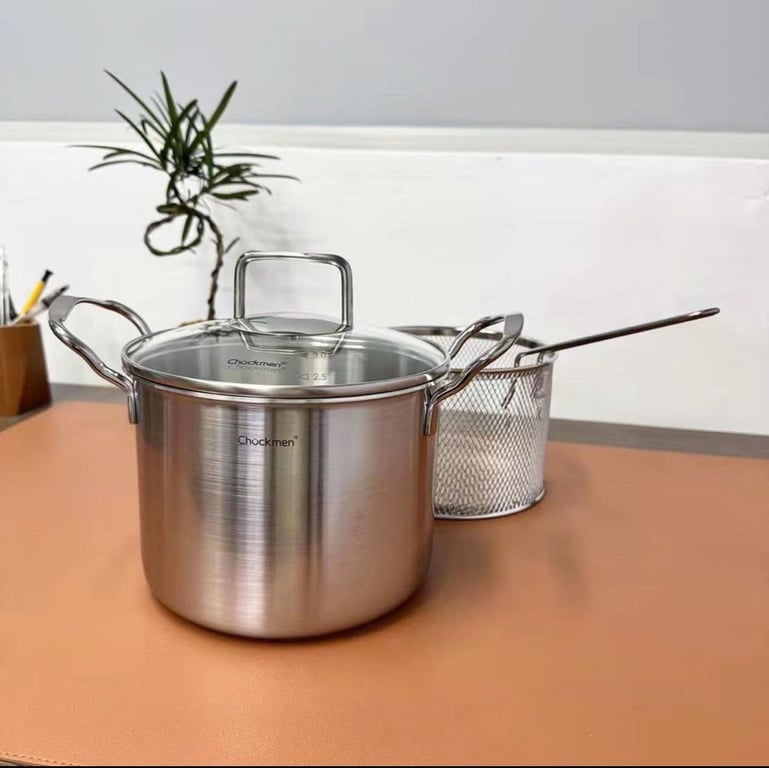 Nồi thành cao kèm giỏ lọc dầu cán dài 18cm C445