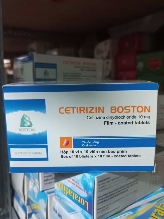 Cetirizin  10mg boston hộp 10×10 viên vỉ
