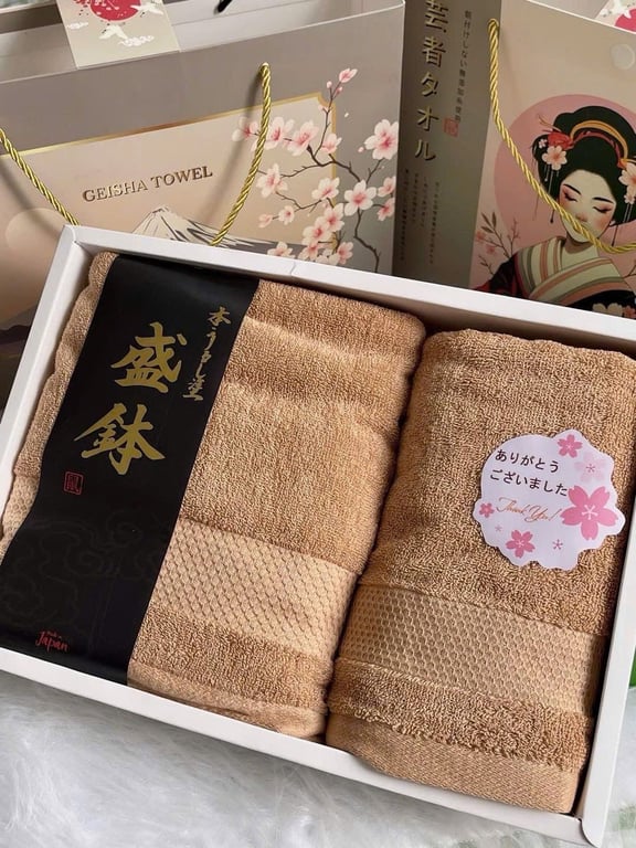 Combo Khăn Tắm Geisha Nhật Bản