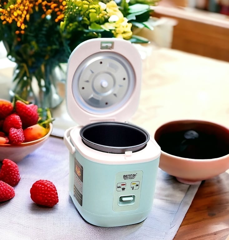 🍃 NỒI CƠM ĐIỆN MINI 0,6 LÍT BENNIX BN-006GC