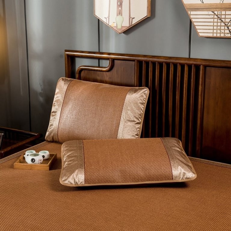 SET THẢM/CHIẾU MÂY ĐIỀU HÒA+KÈM 2 VỎ GỐI