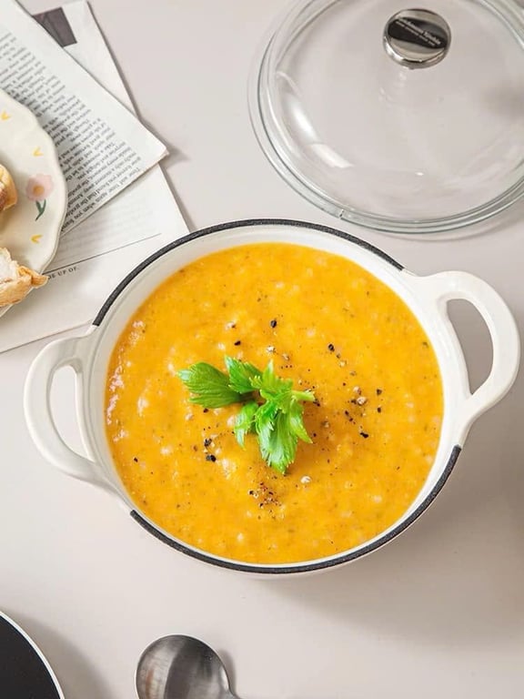 Nồi tráng men Reichmann Kochin 20cm Trắng/Hồng