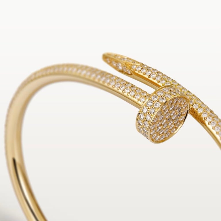 Vòng tay Juste un Clou Bracelet – Classic Model, Half-Paved with Diamonds