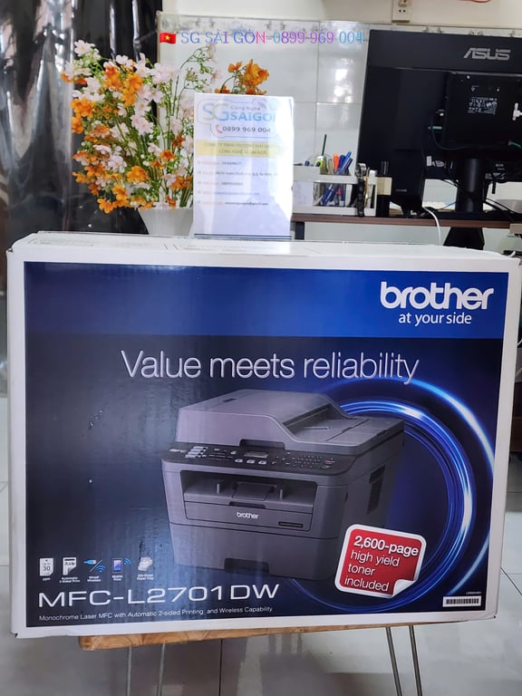 Máy In Văn Phòng Đa Năng Brother MFC-L2701DW - Hàng Chính Hãng