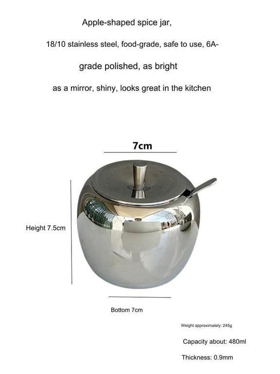 🍏🍏 OYT22 - HŨ GIA VỊ QUẢ TÁO OYATTON INOX 316