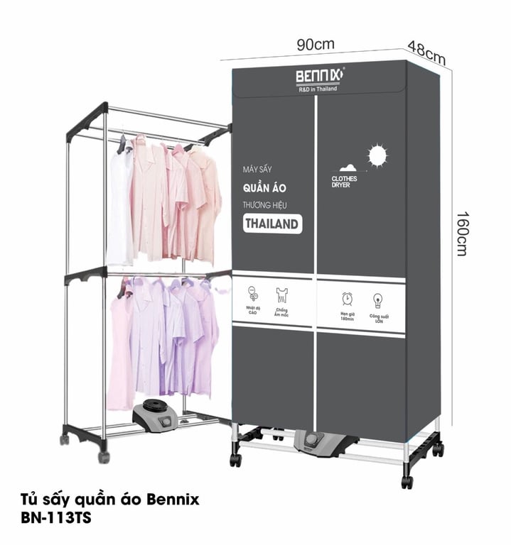 TỦ SẤY QUẦN ÁO BENNIX BN-113TS ☔