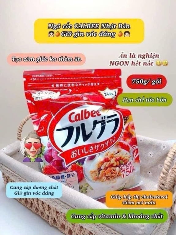 Ngũ cốc Calbee 750g Nhật Bản
