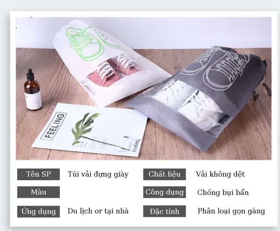 Set 10 Túi đựng giày dép size 32x44cm