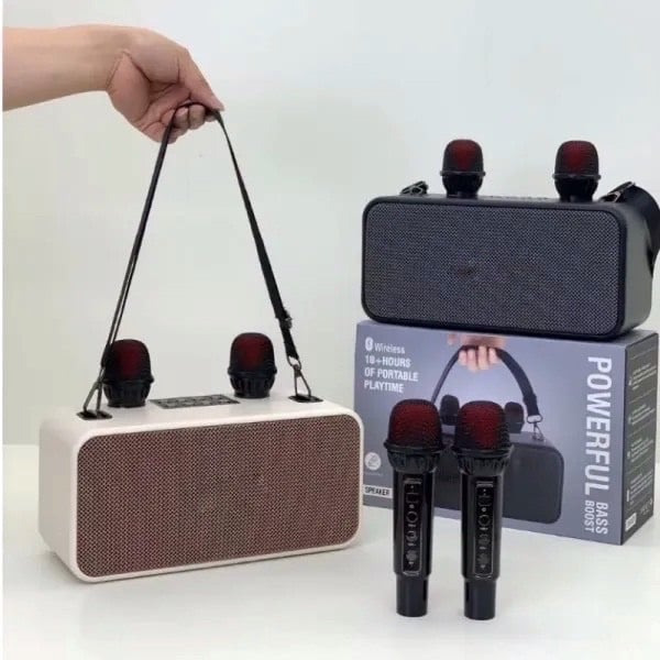 Loa Bluetooth Karaoke K186 Pro kèm 2 mic