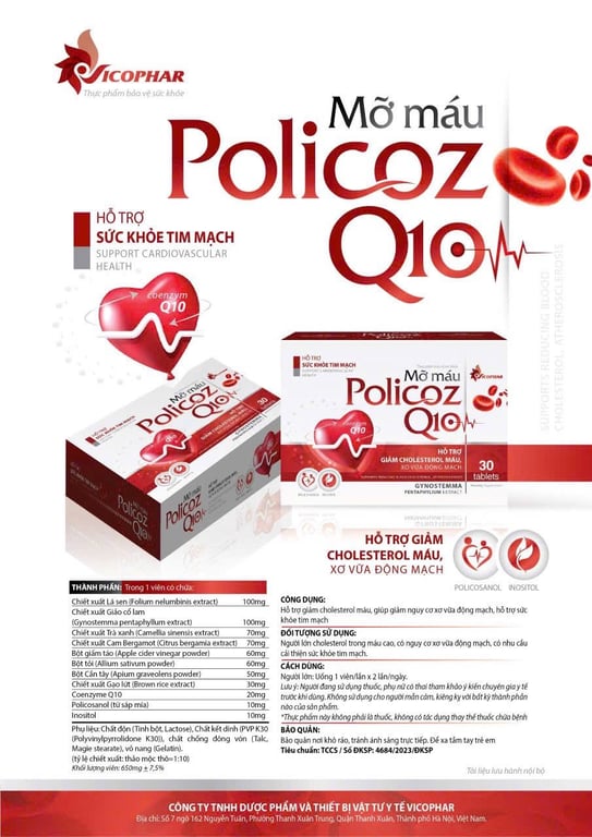 Mỡ máu Faco h/30v policoz