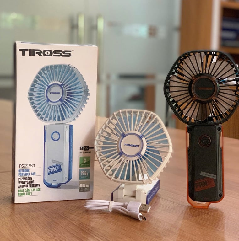 TIROSS TS2281 - CÔNG NGHỆ QUẠT SẠC CẦM TAY CAO CẤP