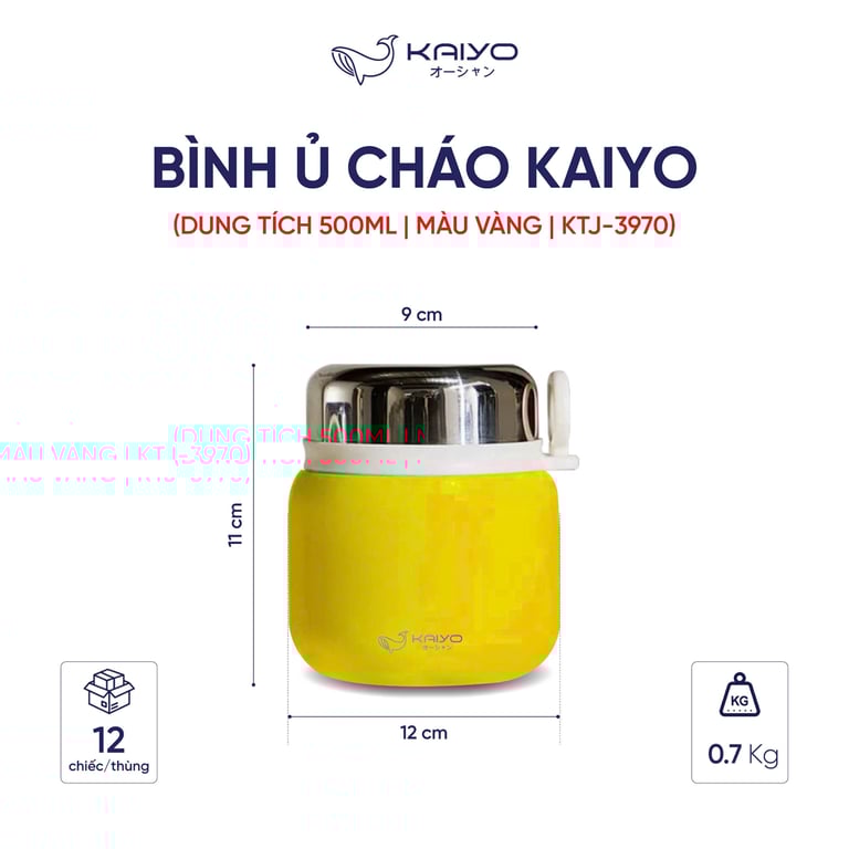 Bình ủ cháo kaiyo 500ml