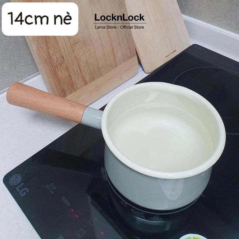 NỒI SUIT MELLOW LOCKNLOCK 12 CM Màu xanh đen 🌻🌻🌻  Và 14cm màu khói xám cực nét nhà Lock&Lock