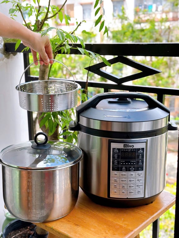 NỒI ÁP SUẤT ĐA NĂNG OLIVO PC60 6 lít