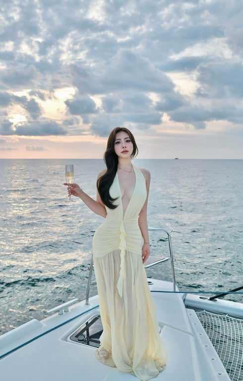 Váy dài đi biển