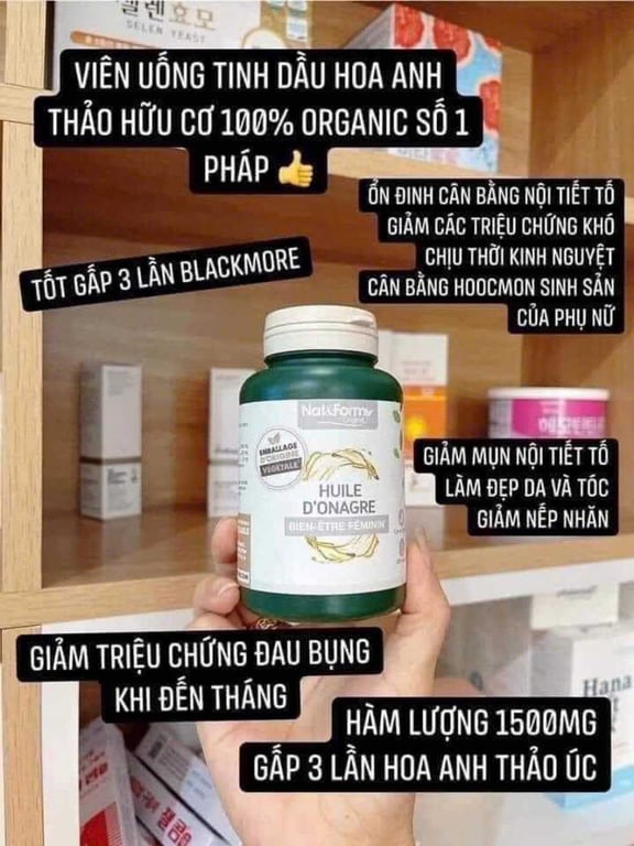 Tinh dầu hoa anh thảo Pháp Nat&Form bán lẻ