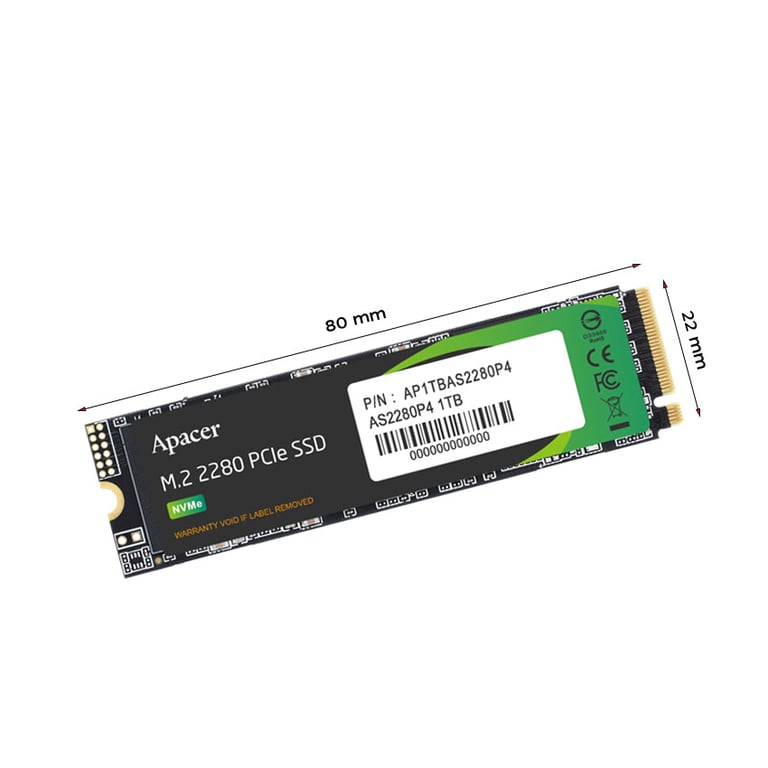 Ổ Cứng SSD Apacer AS2280P4 512GB PCIe NVMe 3x4 (AP512GAS2280P4-1)