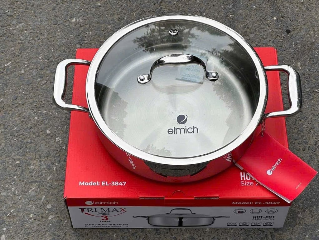 NỒI LẨU INOX LIỀN KHỐI ELMICH TRIMAX EL3847 26CM