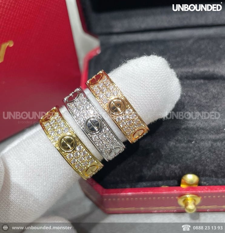 Nhẫn Cartier love Full Kim cương