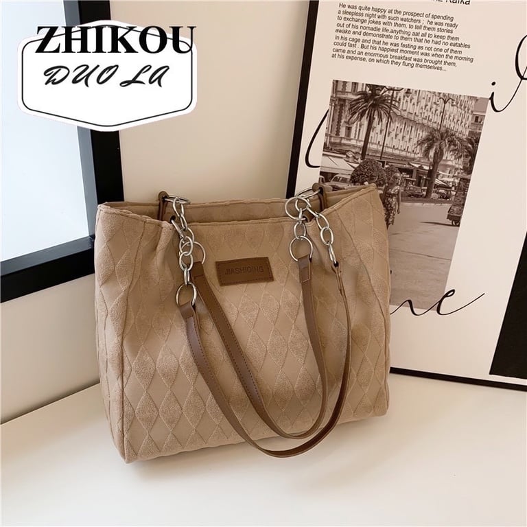 Túi Xách Tote Đeo Vai nhung  Cỡ Lớn