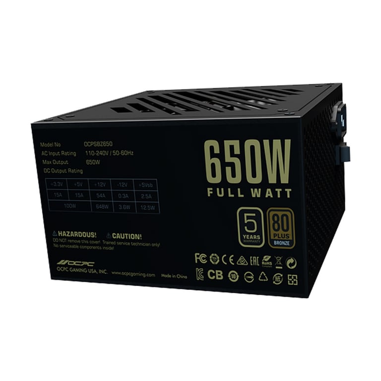 Nguồn OCPC BZ650 650W 80 Plus Bronze