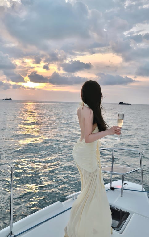 Váy dài đi biển