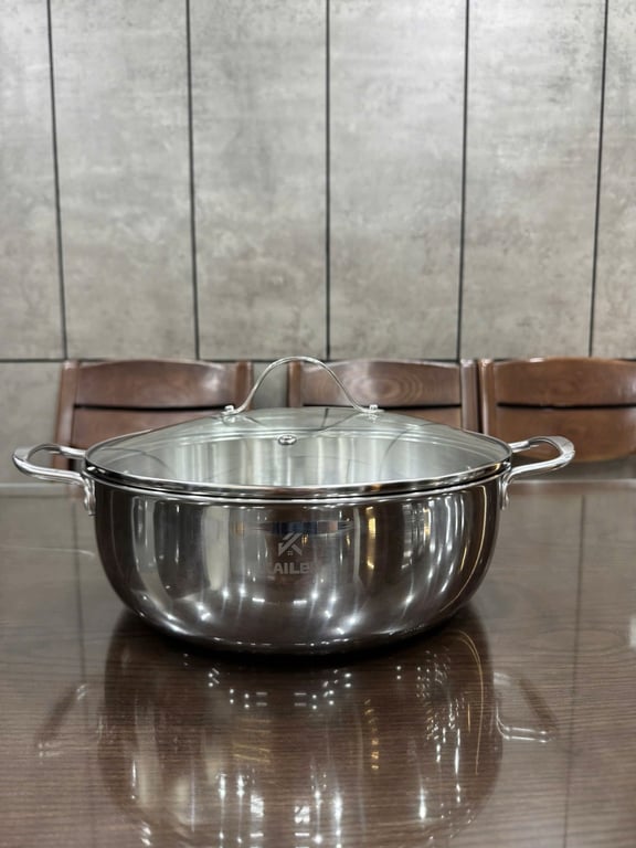 Nồi đúc liền khối đáy liền inox đa năng 26, 28cm