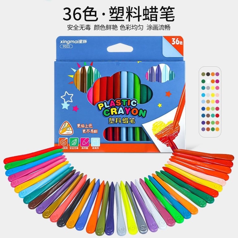 HỘP BÚT SÁP XỊN 36 MÀU CHO BÉ