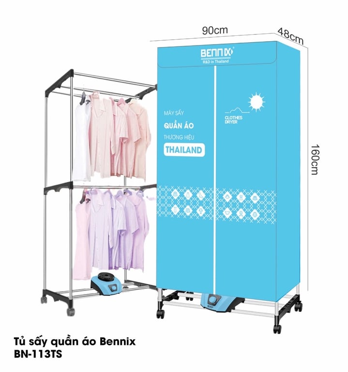 TỦ SẤY QUẦN ÁO BENNIX BN-113TS ☔