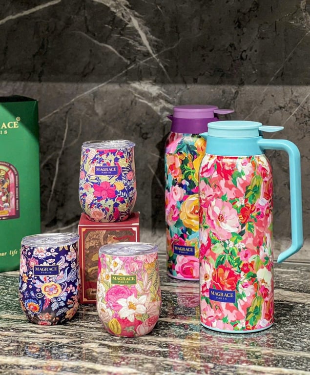 SET BÌNH GIỮ NHIỆT 1.6L kèm CỐC GIỮ NHIỆT dung tích 400ml