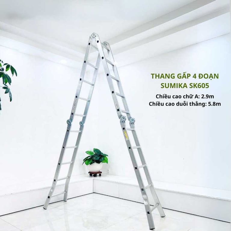 THANG NHÔM GẤP 4 ĐOẠN SUMIKA. MODEL: SK605
