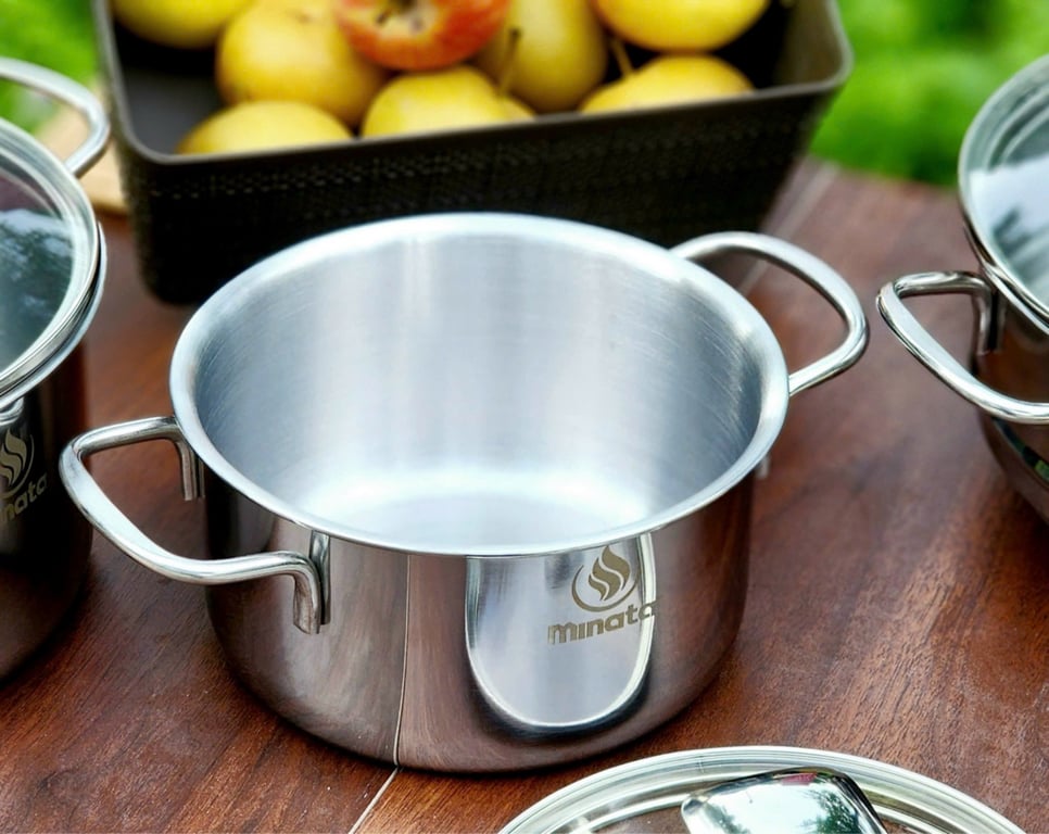 Bộ nồi 4 món (3 nồi +1 xửng thông minh) MINATA MPS1820-FL