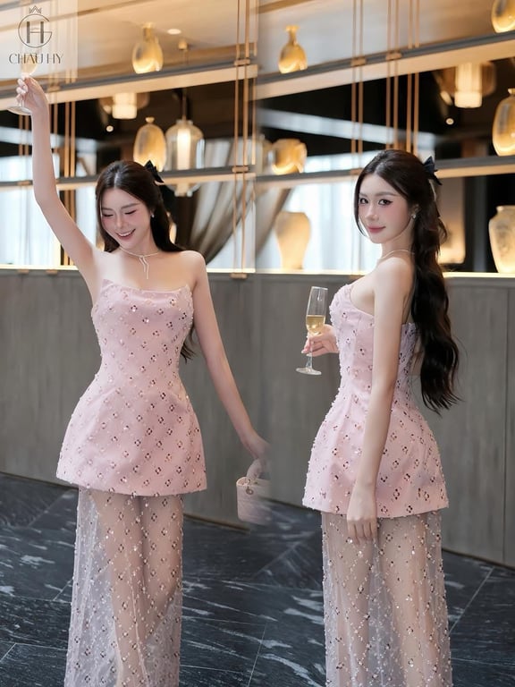 Sét cúp đá hồng ChouChou ( size M )